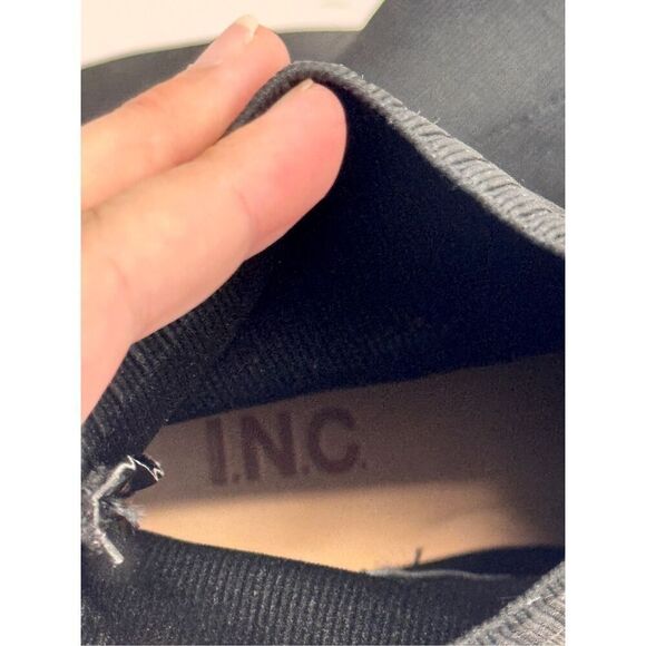 INC International Concepts Sock Booties 9.5 Black Pull On Style Stiletto Heel - Picture 7 of 10